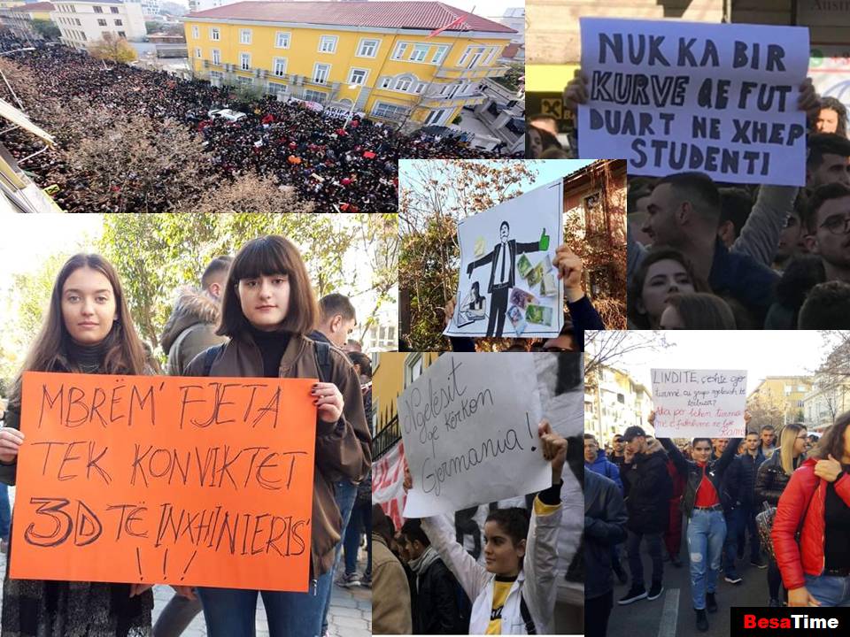 AFTER 28 YEARS AGAIN, ALBANIAN STUDENTS IN PROTEST
