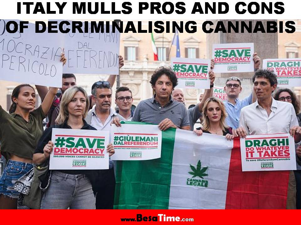 ITALY MULLS PROS AND CONS OF DECRIMINALISING CANNABIS