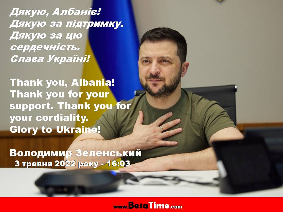 The people of Albania thank you for concrete steps for Ukraine. For taking care of our people and hosting our children, especially in Durrës.