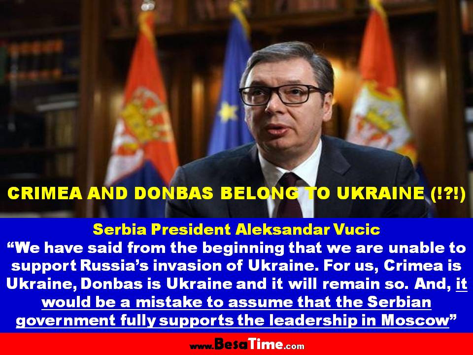 ALEKSANDAR VUCIC: CRIMEA AND DONBAS BELONG TO UKRAINE (!?)