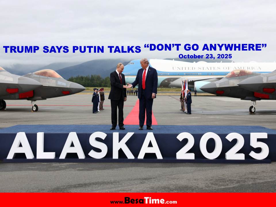 TRUMP SAYS PUTIN TALKS ‘‘DON’T GO ANYWHERE’’